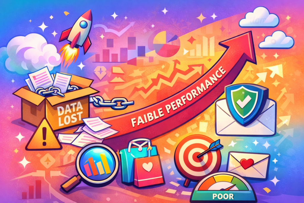 Une migration CRM révèle souvent les faiblesses d’un programme : données incomplètes, engagement faible et risques de délivrabilité. Retour d’expérience.