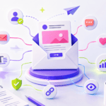 Illustration des fondamentaux d’une newsletter efficace : expéditeur, contenu, engagement, liens, délivrabilité et performance