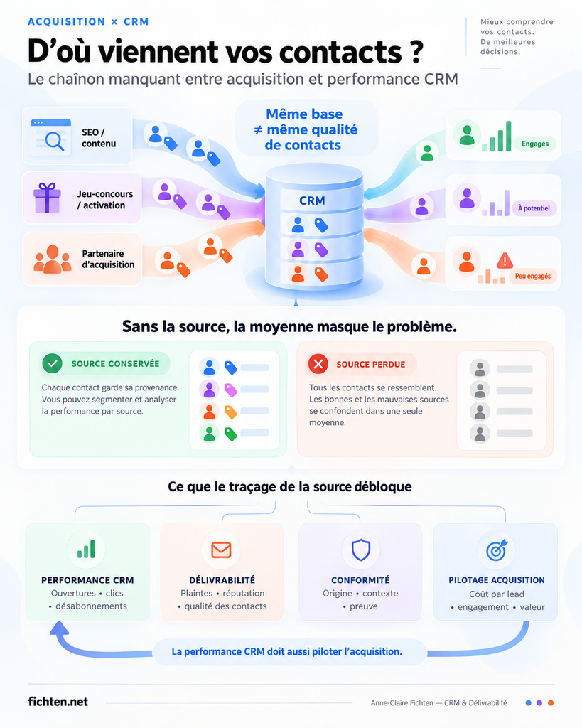 D'où viennent vos contacts ? Le chaînon manquant entre acquisition et performance CRM 2 seo crm acquisition info